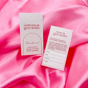 10un Cartão Garantia Acessórios - Modelo 2 Rosa