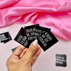 Mini Cartão Frases Preto