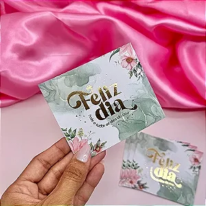 Postal Hot Stamping "Feliz Dia" - Coleção Dia das Mães