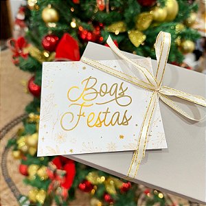 Postal Hot Stamping "Boas Festas" - Coleção Natal