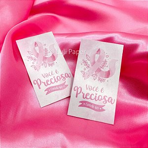 Cartão "Você é Preciosa" - Coleção Outubro Rosa