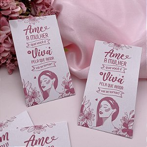 Cartão "Ame a Mulher"