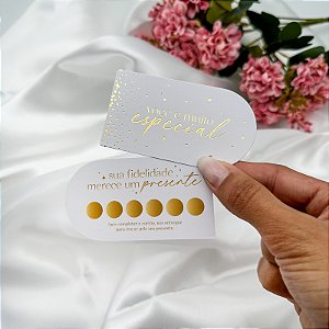 Cartão Fidelidade Hot Stamping - Branco