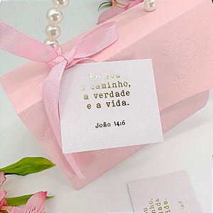 Mini Cartão Hot Stamping "Eu Sou" - Coleção Bíblica