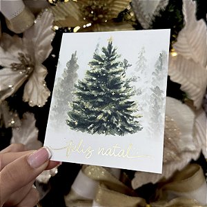 Postal Hot Stamping "Pinheiro de Natal" - Coleção Natal