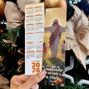 Marcador Calendário 2026 "Eu Sou" - Coleção Natal
