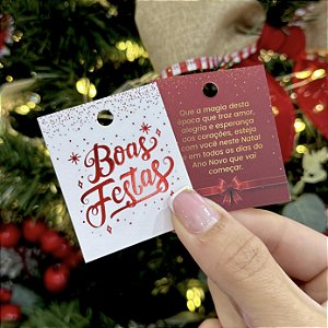 Mini Tag "Boas Festas" - Coleção Natal