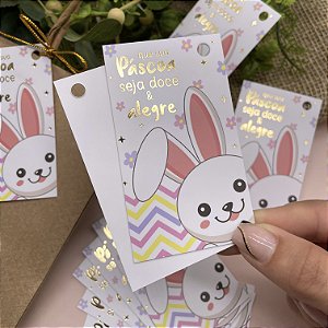 Tag Hot Stamping "Seja Doce"- Coleção Páscoa