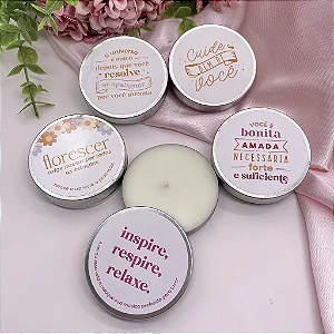 5un Velas Aromáticas Cherry Blossom Frase Surpresa 20g