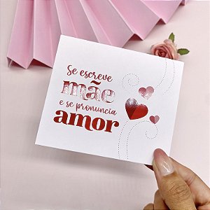 Postal Verniz Localizado "Se Escreve" - Coleção Dia das Mães