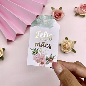 Tag Hot Stamping "Feliz Dia das Mães" - Coleção Dia das Mães