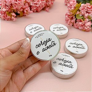 40un Adesivos para Velas " Cereja e Avelã"
