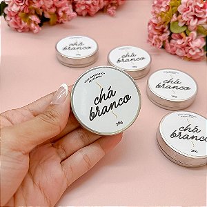 82un Adesivos para Velas " Chá Branco"