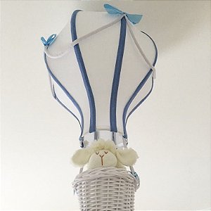 Lustre balão azul e branco com ovelha | LTS003