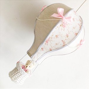 Lustre balão floral e bege | LTS008