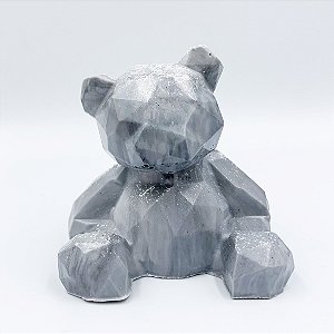 Ursinho em resina cinza | PDS004