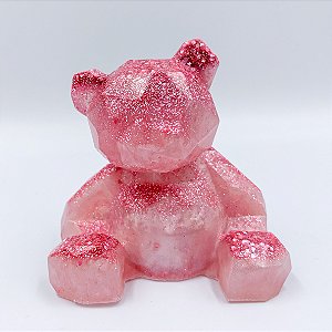 Ursinha em resina rosa | PDS006