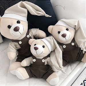 Trio de ursos pijama bege | TUS001