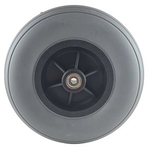 Roda 200X50 borracha maciça cinza para cadeira de rodas motorizada (01 Par)