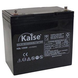 Bateria Selada 12V 55Ah para Cadeira Motorizada B400 Ottobock LONG LIFE KAISE (PAR)