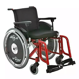 Cadeira de Rodas Alumínio 120Kg Ágile Dobrável Jaguaribe