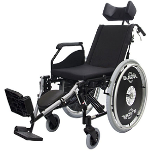 Cadeira de Rodas Reclinável  Alumínio 120Kg Ágile Reclinável Dobrável Jaguaribe