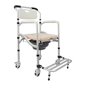 CADEIRA DE RODAS PARA HIGIENIZACAO DOBRÁVEL ALUMINIO 110KG VERONA PRAXIS