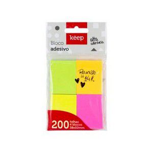 Bloco Adesivo 38X50MM 4 Cores Neon 4X50FLS