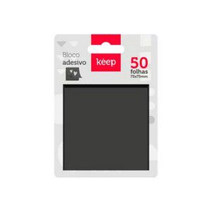 Bloco Adesivo 75X75MM Preto 50FLS