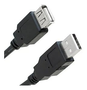 Cabo Extensor Usb 2.0 1.8M Preto