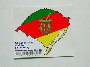 Adesivo Cuia Mapa Do Rs Porto Arte