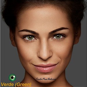 Lente de Contato Verde Green Natural Air Optix + Estojo + Brinde