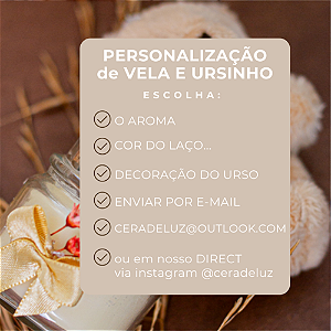 Kit Vela Limão e Coco 40g e Ursinho
