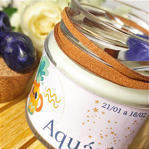 Vela Signo Aquário Vento 100g