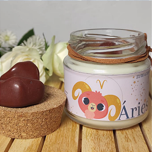 Vela Signo Áries Flor de Laranjeira Vento 100g