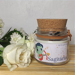 Vela Signo Sagitário Flor de Laranjeira 100g