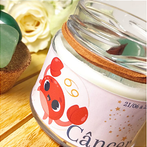 Vela Signo Câncer Alecrim, Sálvia e Alfazema 100g