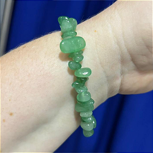 Pulseira Cascalho Quartzo Verde
