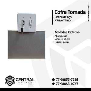 Cofre Tomada em Chapa de Aço