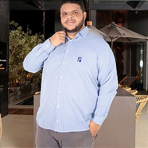Camisa Manga Longa Plus Size Linho