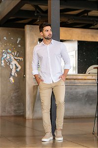 Camisa oxford pima algodão fio 80