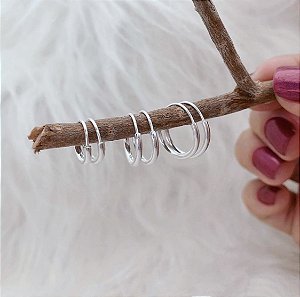 Trio de Argolas Lisas