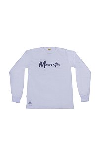 G39 Camiseta Manga Longa Ensino Fundamental Branca em Algodão 30/1 penteado - Colégio Marista