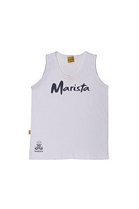 G40 Ensino Fundamental Camiseta Sem Manga Branca em Algodão 30/1 penteado