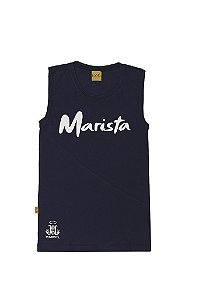 G40 Ensino Médio Camiseta Sem Manga Marinho em Algodão 30/1 penteado