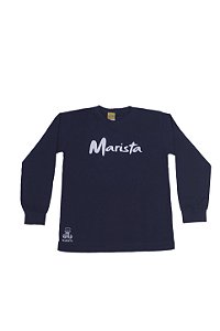 G39 Camiseta Manga Longa Ensino Fundamental Marinho em Algodão 30/1 penteado - Colégio Marista