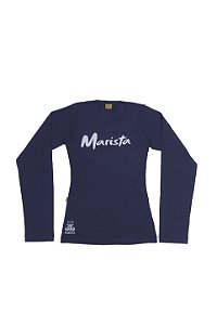 F27 Ensino Fundamental e Médio Marinho Baby Manga Longa Look Malha Conforto - Colégio Marista