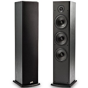 Par de Caixa Acústica Torre Polk Audio T50 100W - Preto