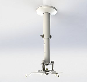 Suporte para Projetor Telescópico de Teto A-ST100 60 a 100cm Projetelas - Branco