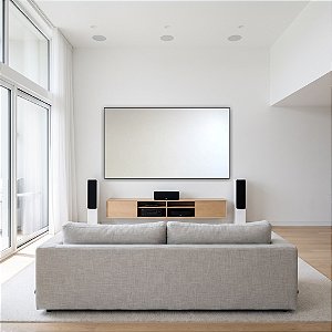 Tela de Projeção Fixa Dual Screen Alumi 100" 16:9 Borda Slim de 7 mm em Alumínio